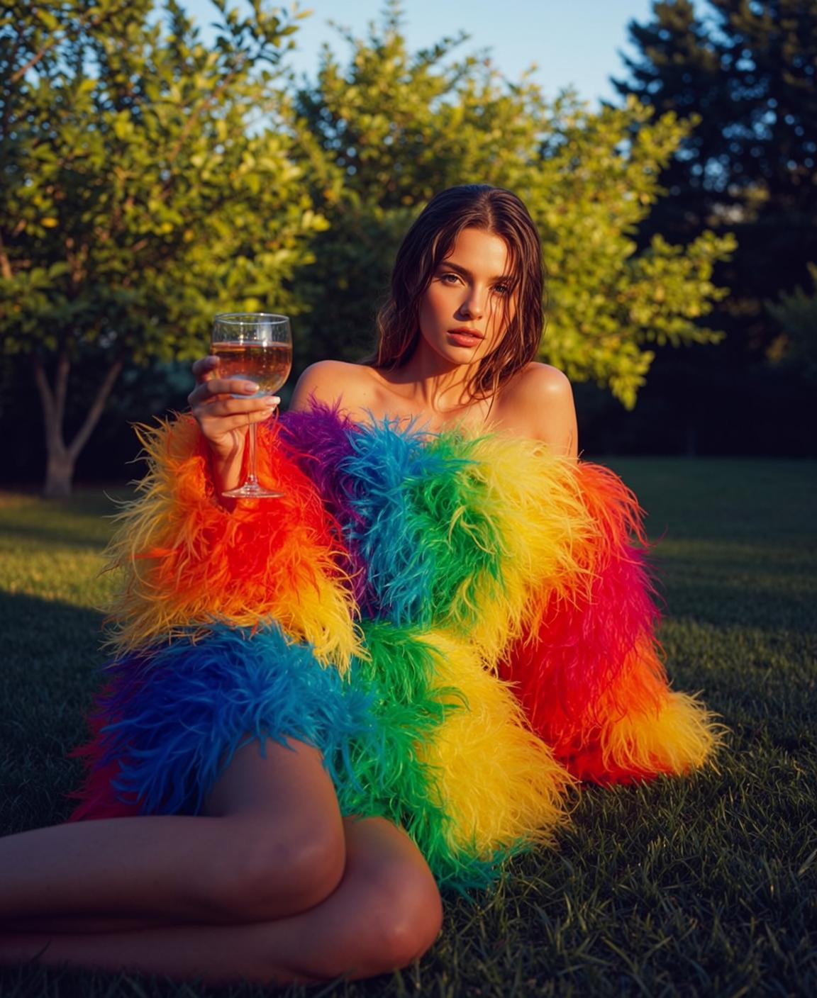 Grass Wine Glass Portrait
