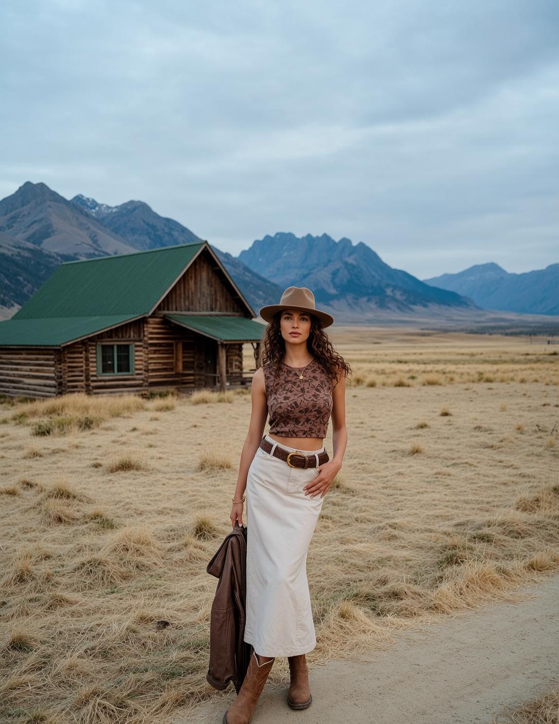 Cream Skirt by Log Cabin