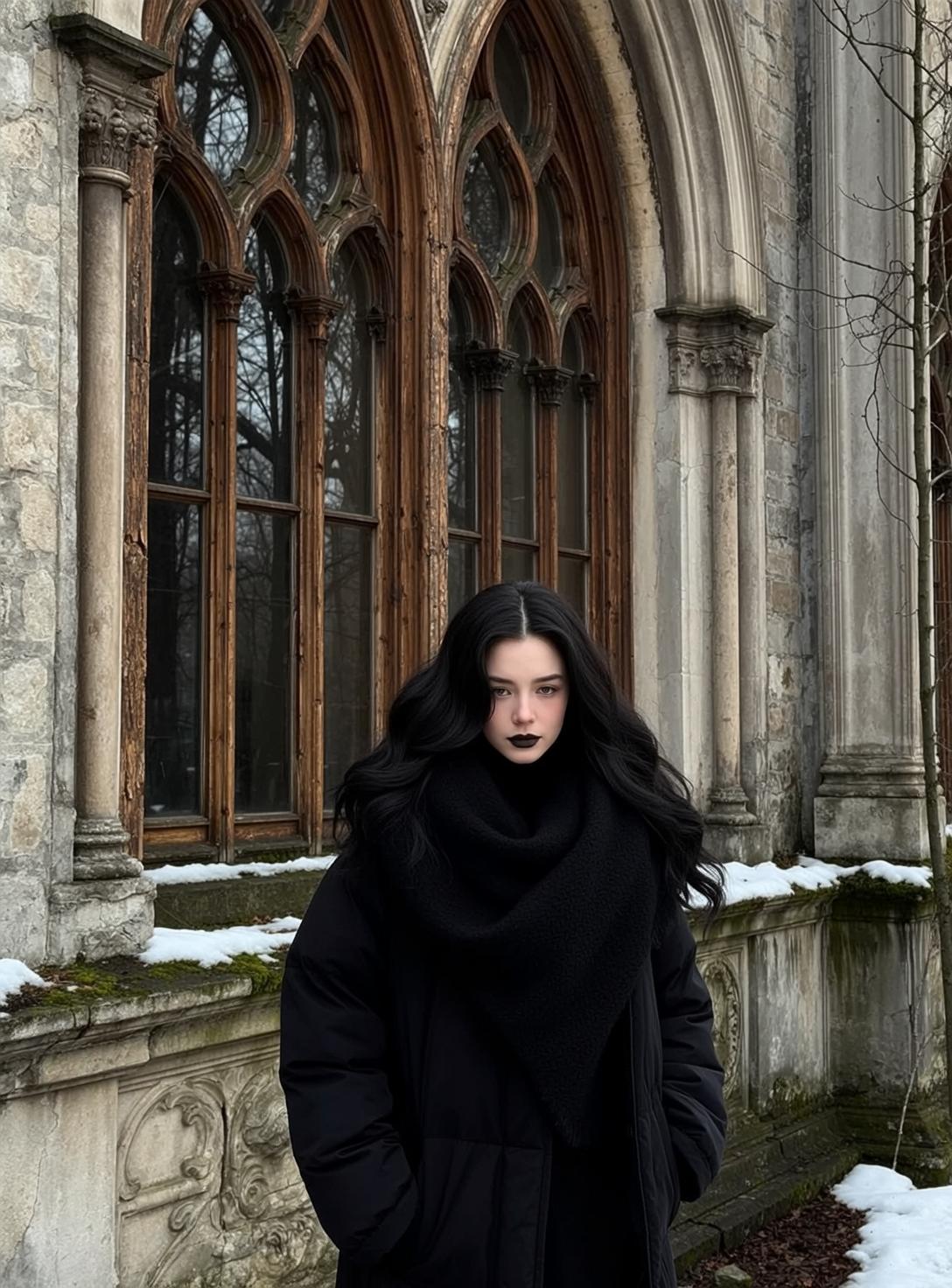 Snowy Gothic Portrait