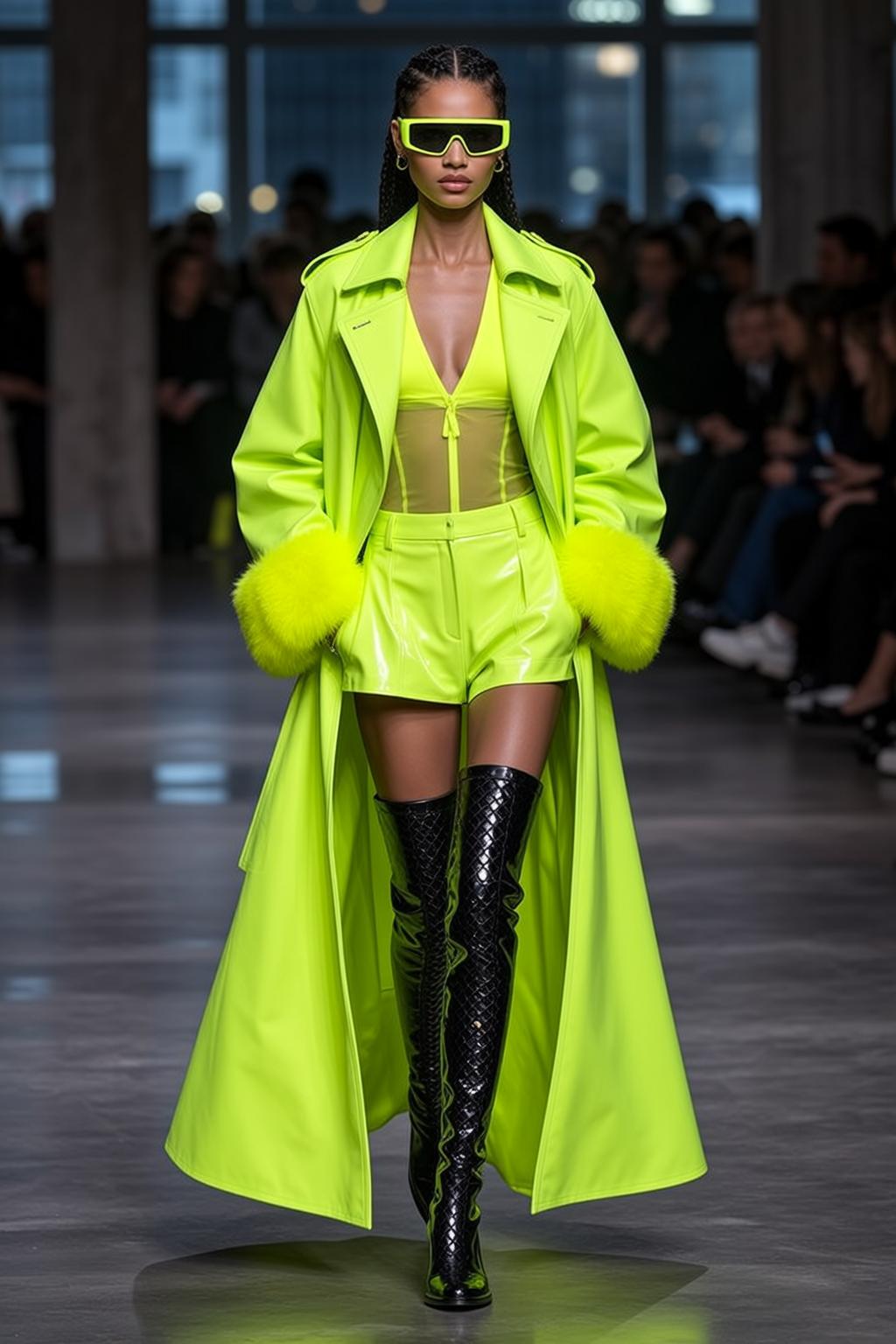 Fashion Week Braided Hair Medium Skin Tone