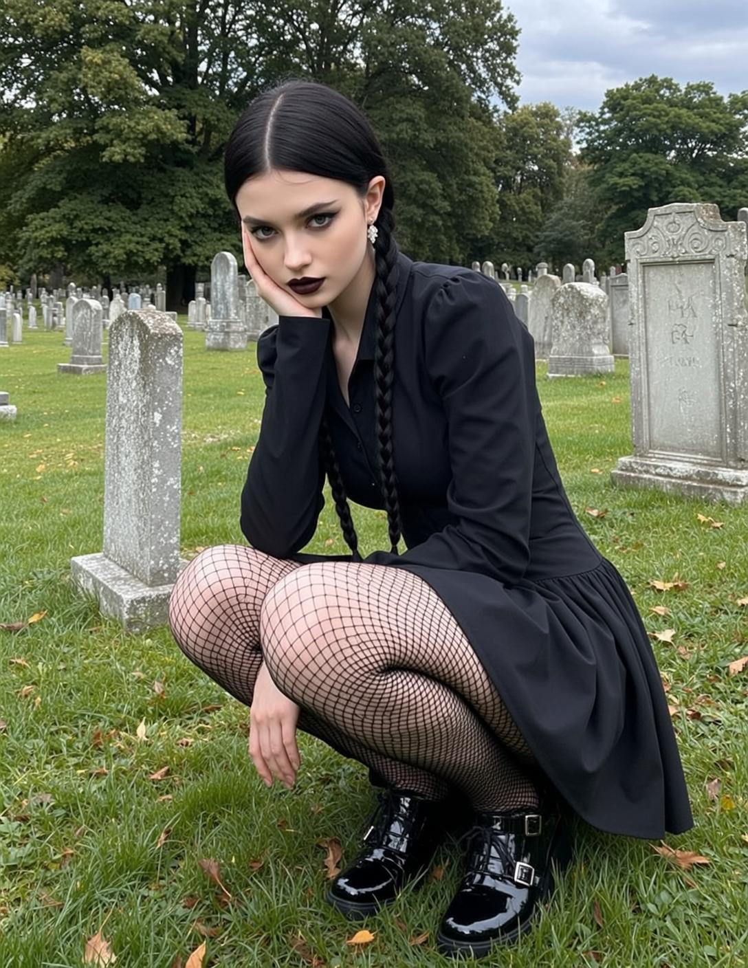 Fishnet Cemetery Portrait