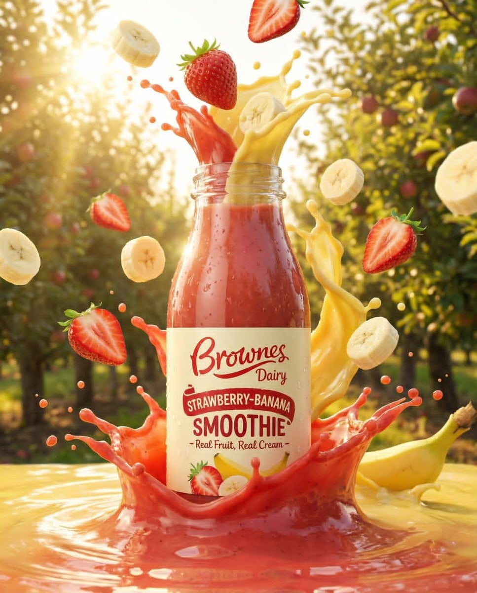 Fruit Drink Ad Golden Sunlight Orchard Beach
