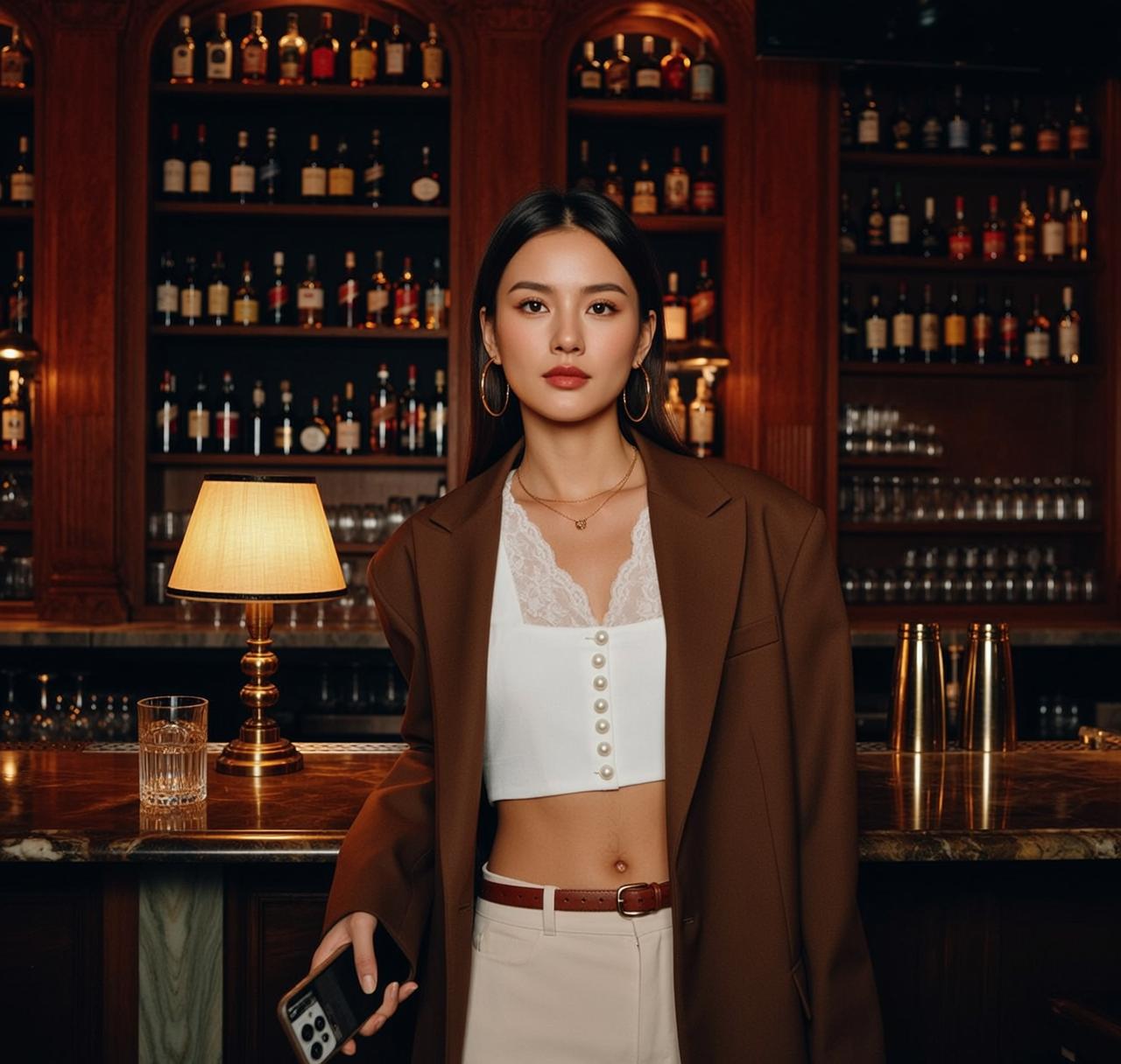 Lamp Lit Blazer Portrait