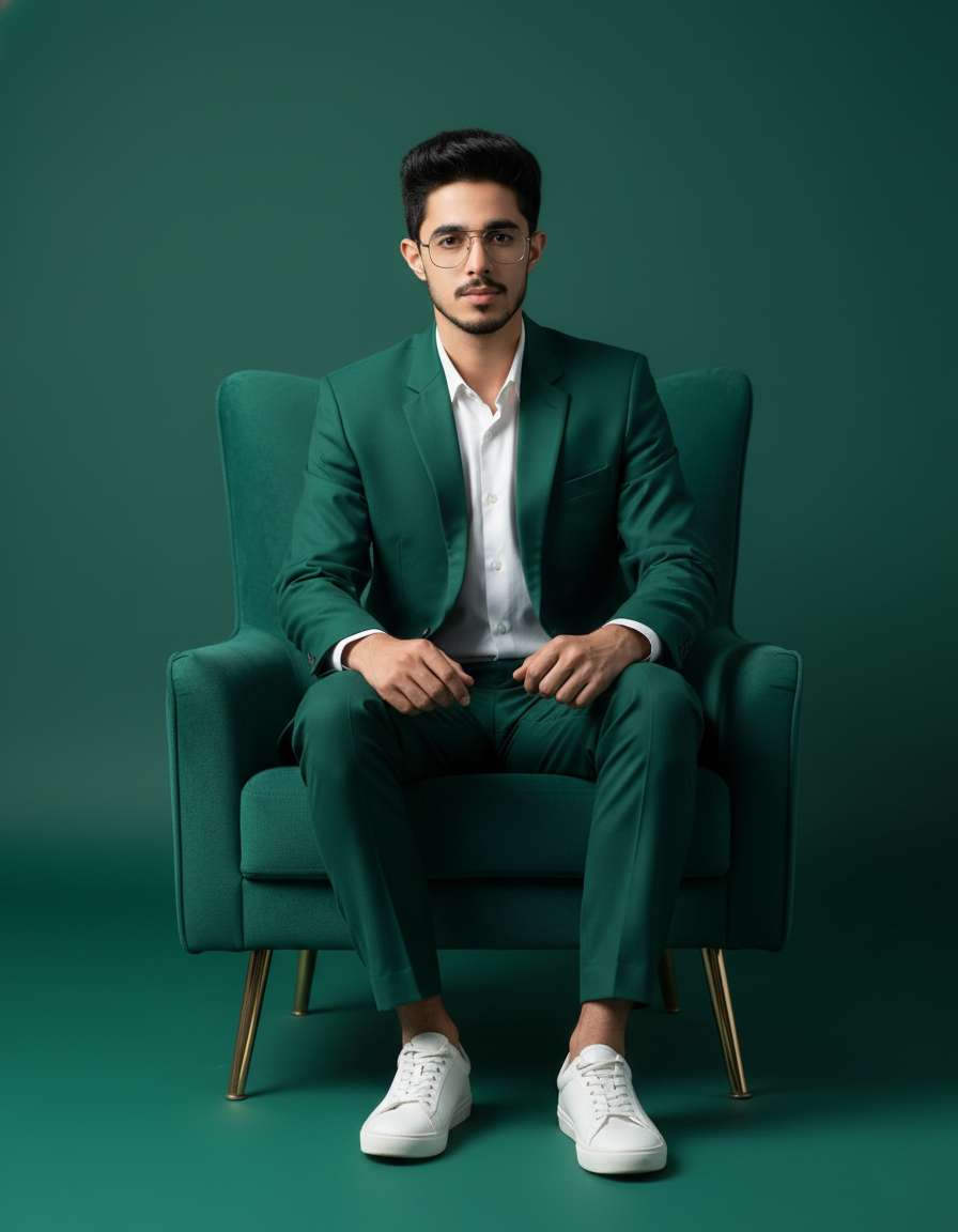 Emerald Suit Portrait Professional Man