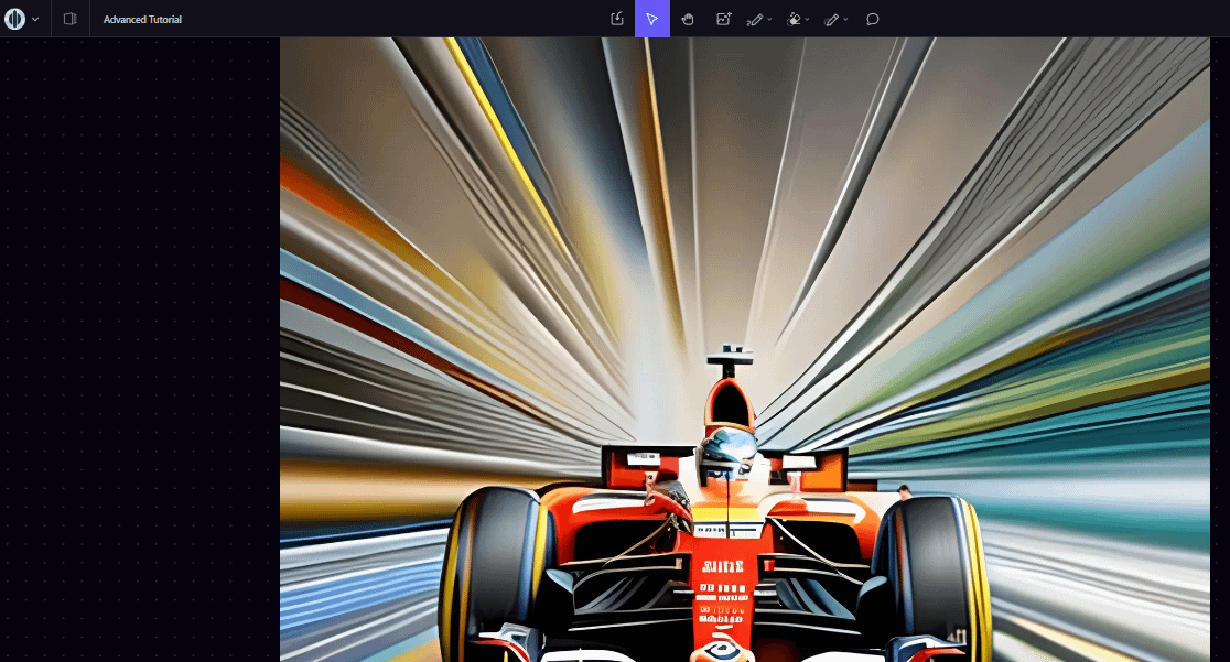 Red Formula 1 Car Speeding Through Tunnel