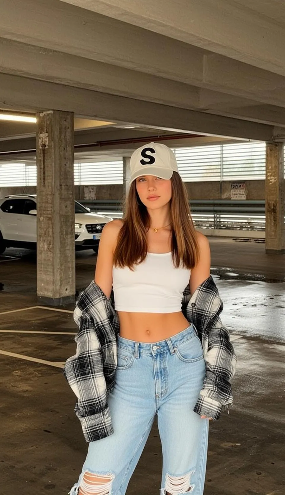 Necklace In Crop Top Portrait