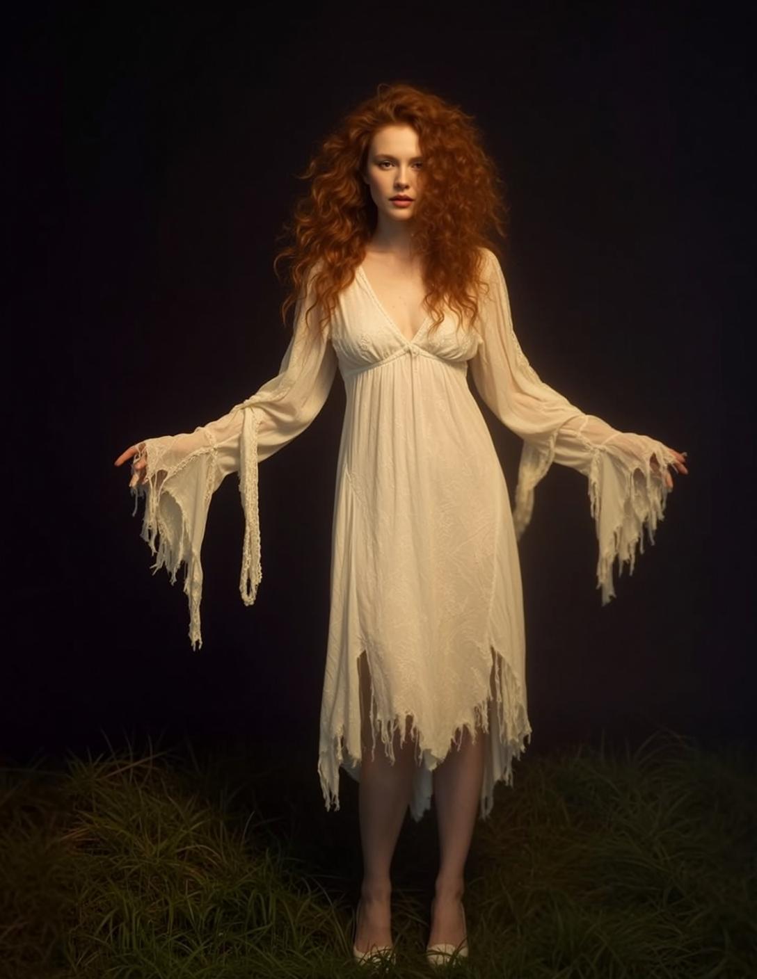 White Fantasy Dress Spotlight