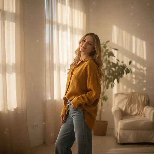 Yellow Shirt Soft Lighting