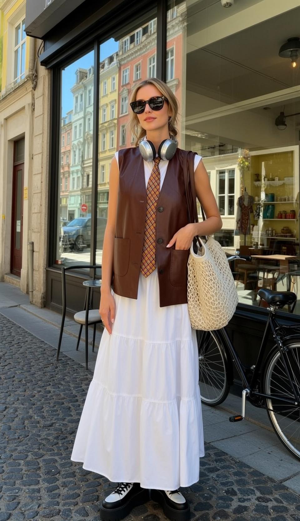Tiered Dress Shopfront Street