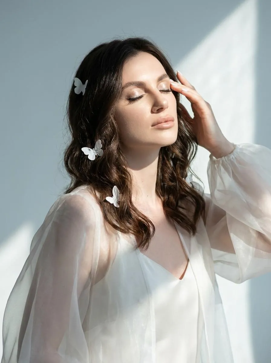 Arched Against Light Wall Eyes Closed Soft Waves