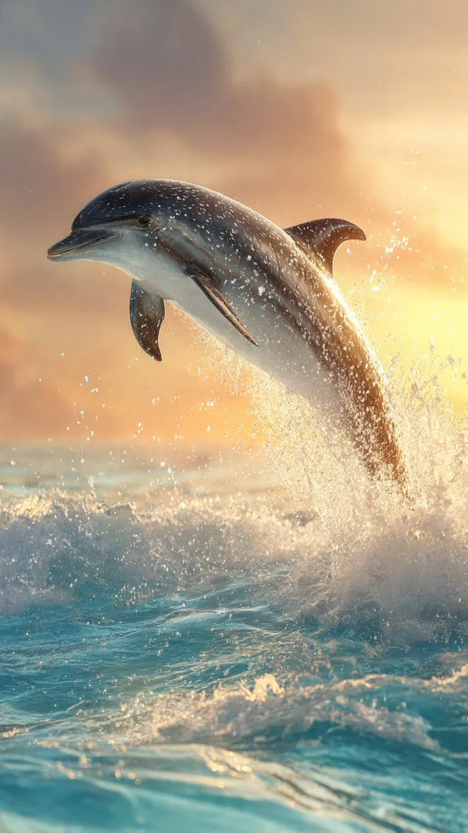 Dancing with the Waves: A Dolphin's Joyful Leap