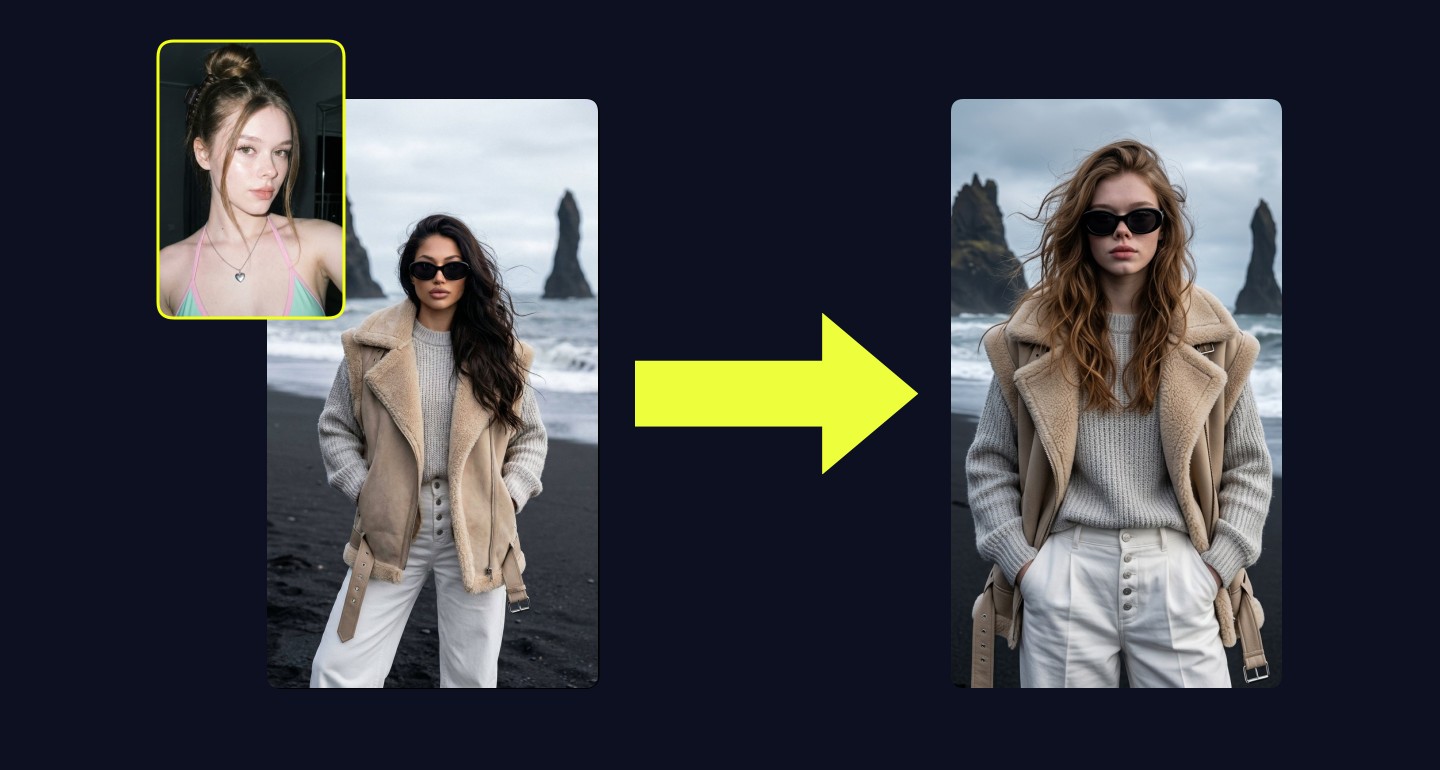 Mila remix walkthrough for Black Sand Beach Fashion Portrait Shearling Vest