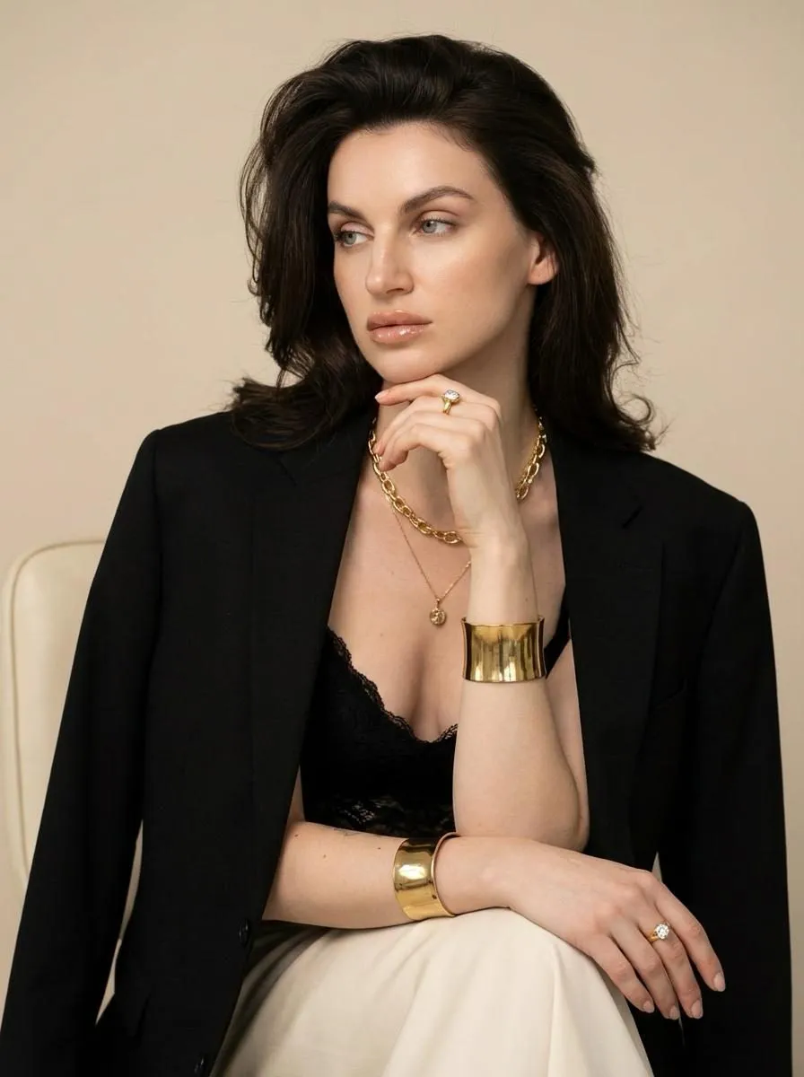 Lace Top Blazer Portrait