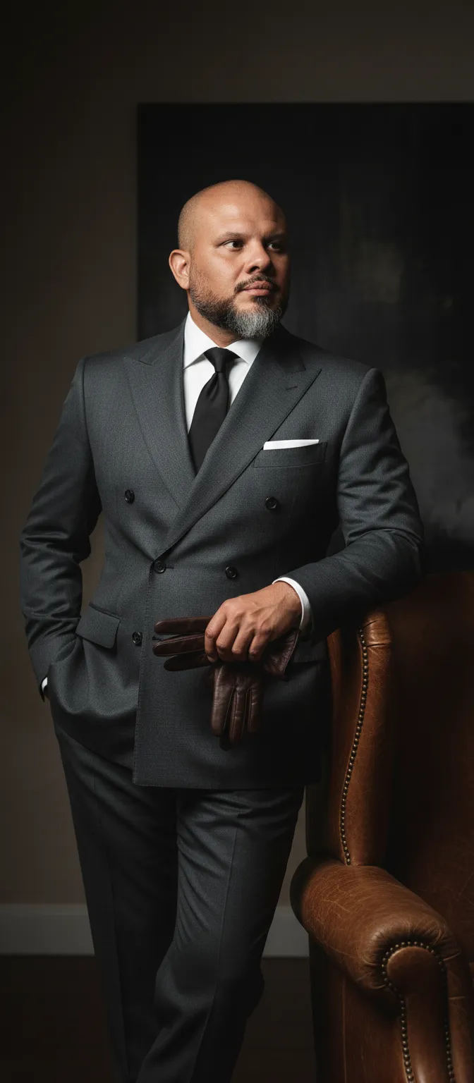 Man In Bespoke Suit Studio Portrait
