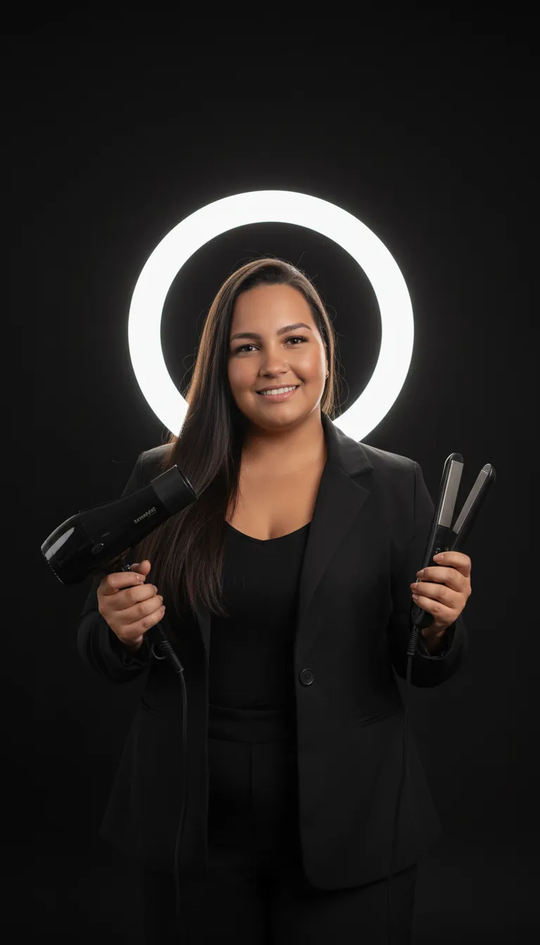 Professional Studio Hairstylist Portrait