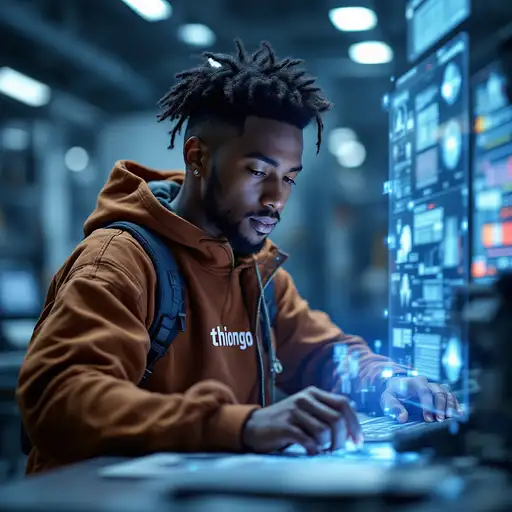 Hyperrealistic Tech-savvy Portrait