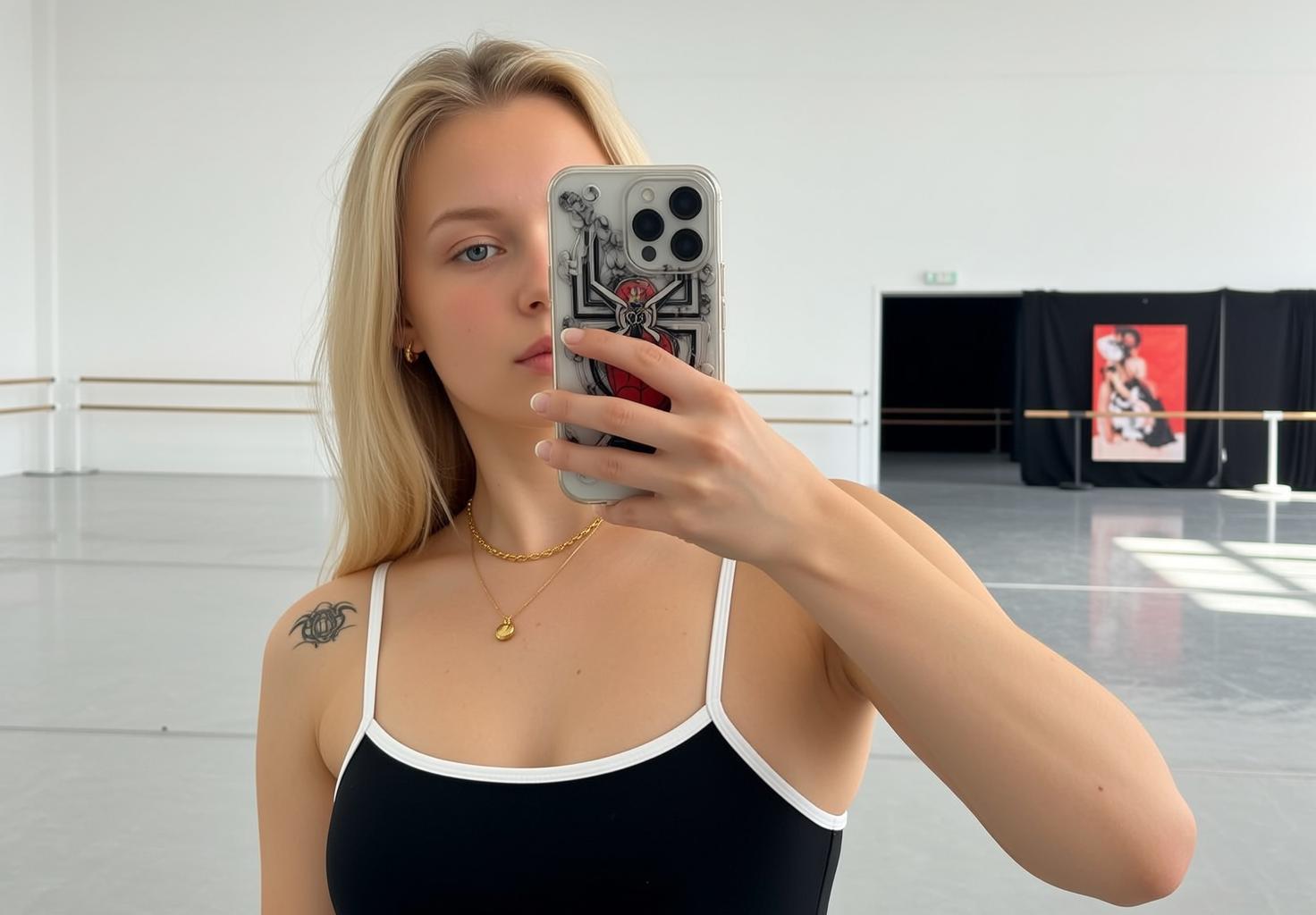 Explore Taking Selfie Ballet Studio Holding Her