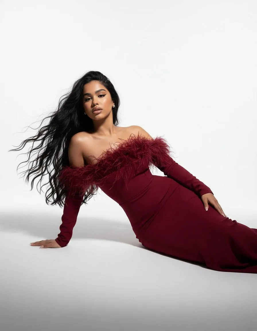 Elegant Wine Colored Statue