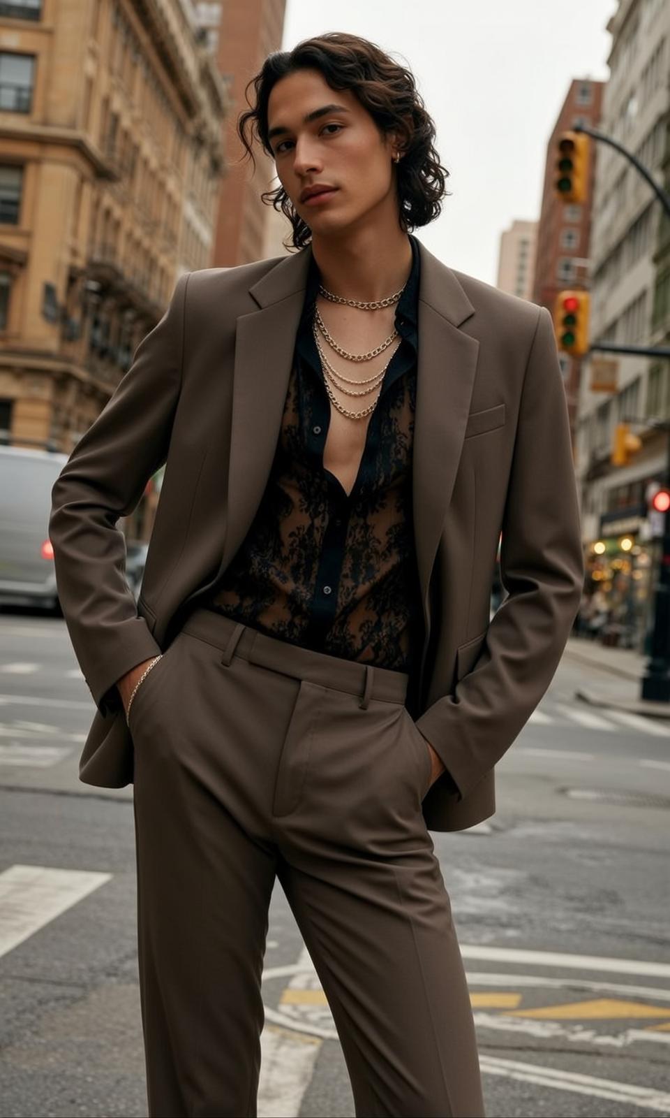 Lace Shirt City Street