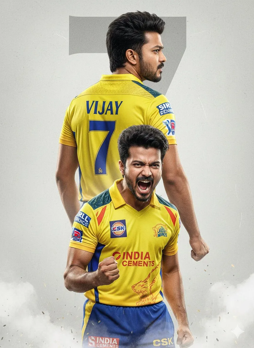 Realistic Indian Cricketer Studio Poster