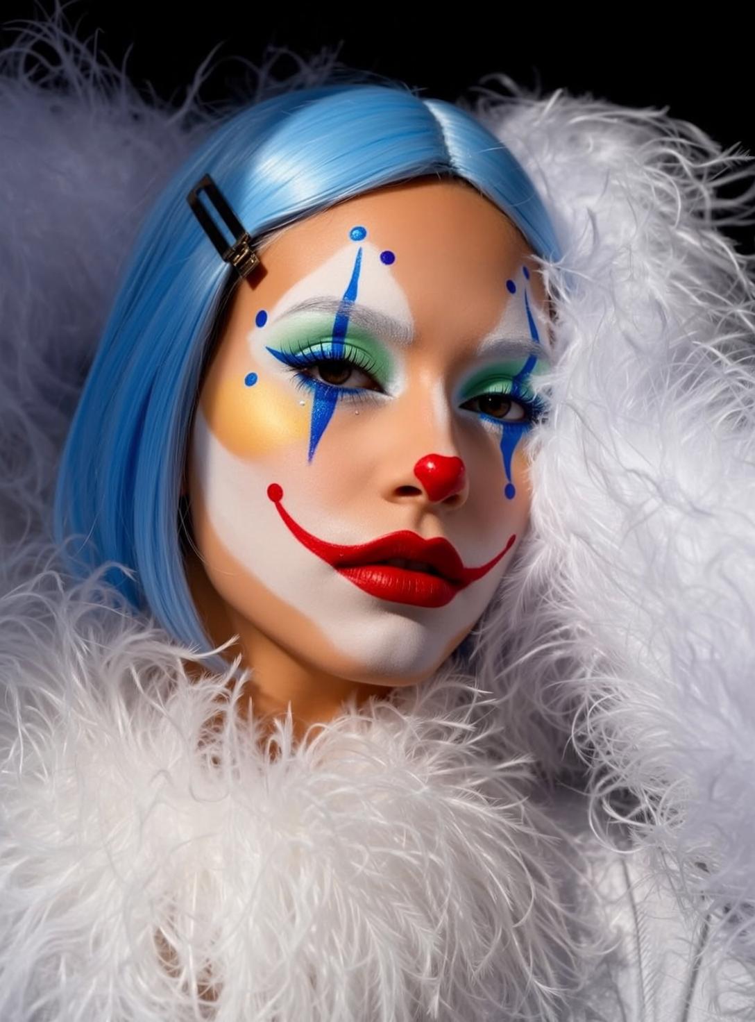 Clown Collar on Black Background