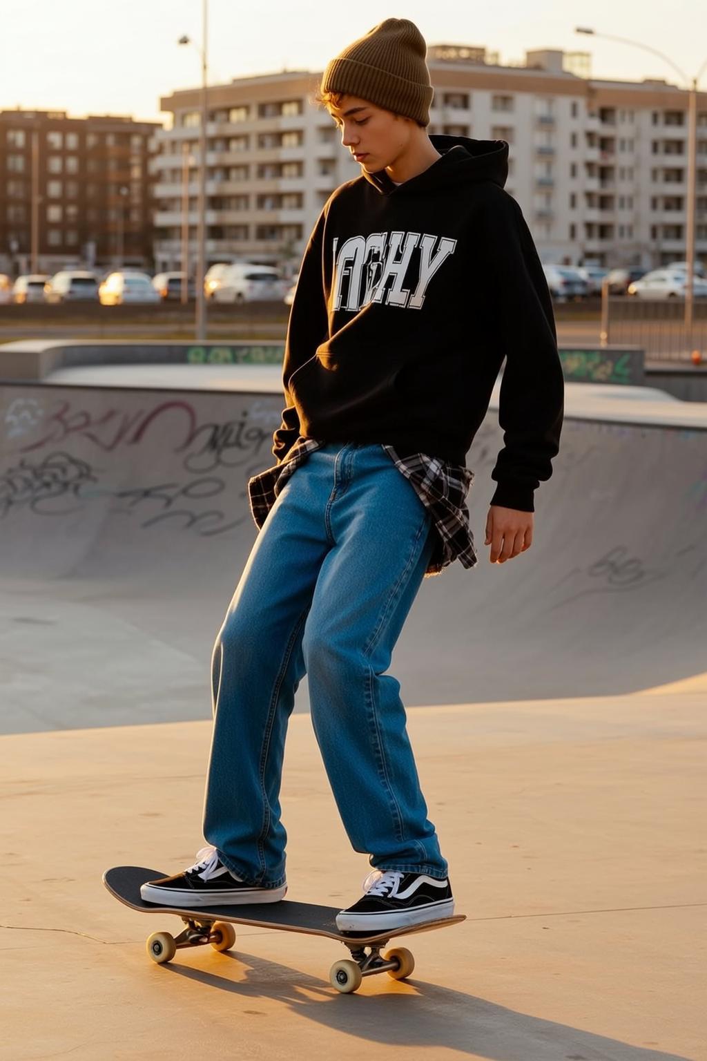 Hoodie Skatepark Golden Hour