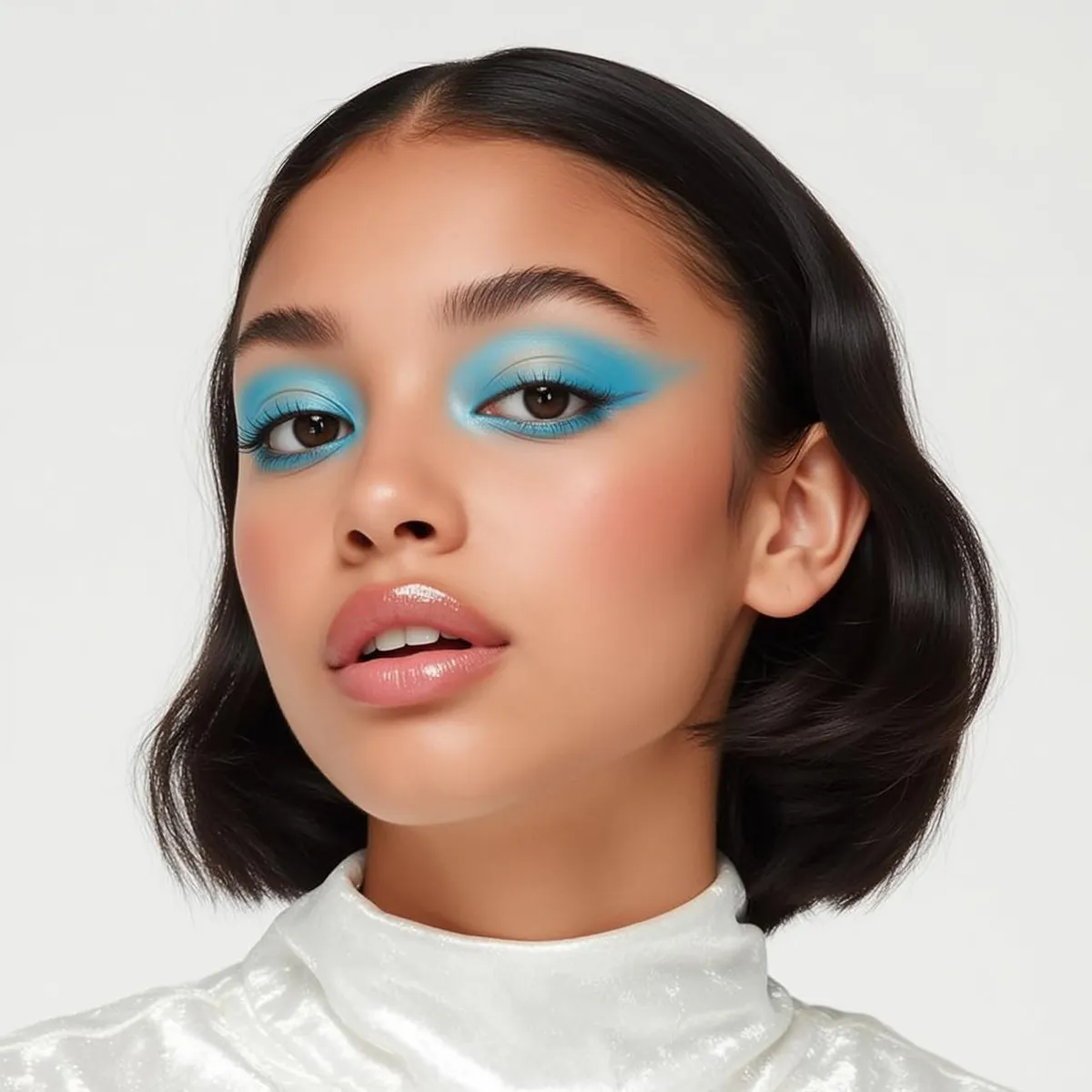 Makeup Shown Chest Facing Directly Towards Her