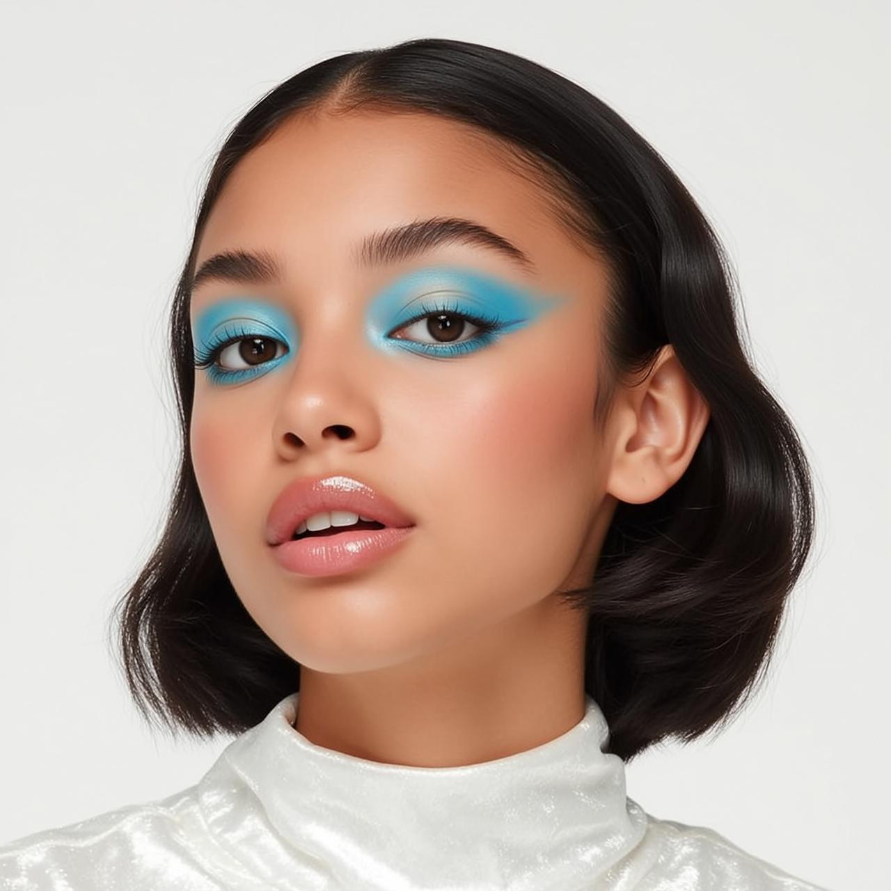 Makeup Shown Chest Facing Directly Towards Her