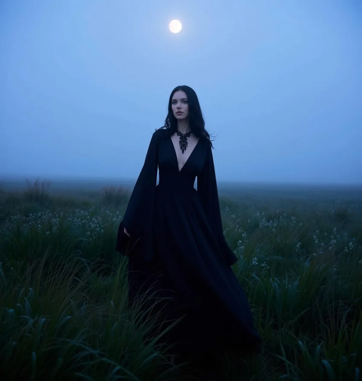 Necklace In Dress Portrait