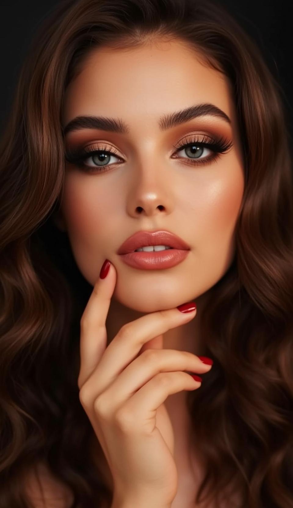 Glossy Makeup Studio Portrait