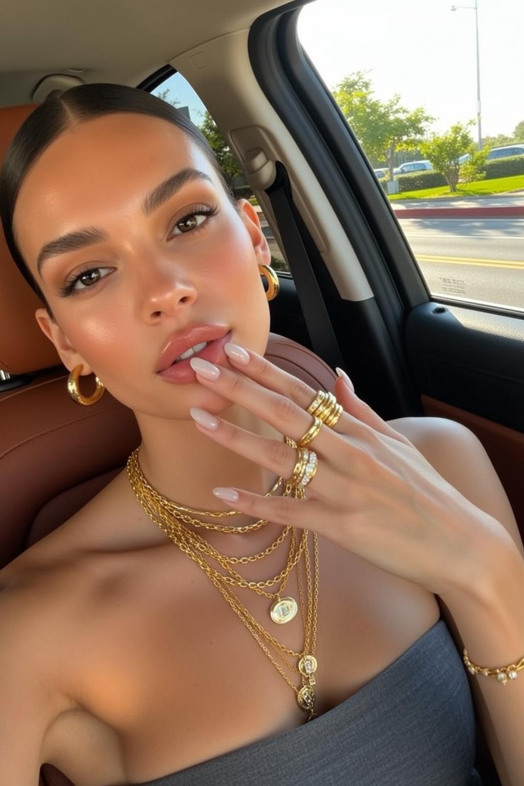 Explore Large Circular Hoop Earrings Multiple Stacked