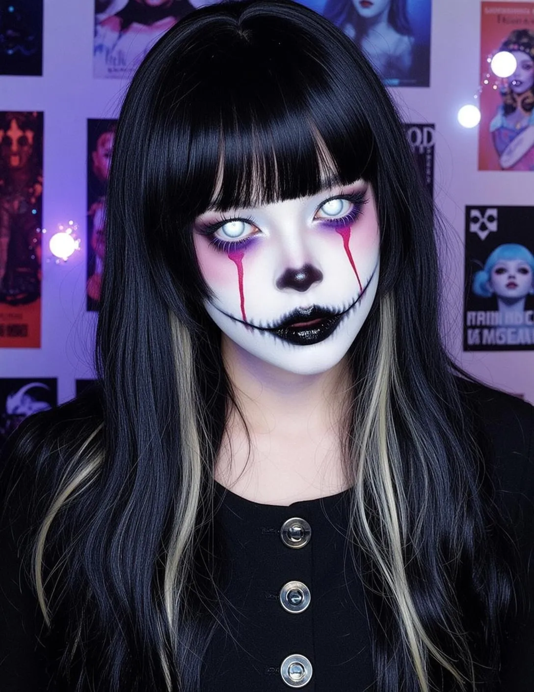 Halloween Makeup Young Pale Skin Dramatic Long
