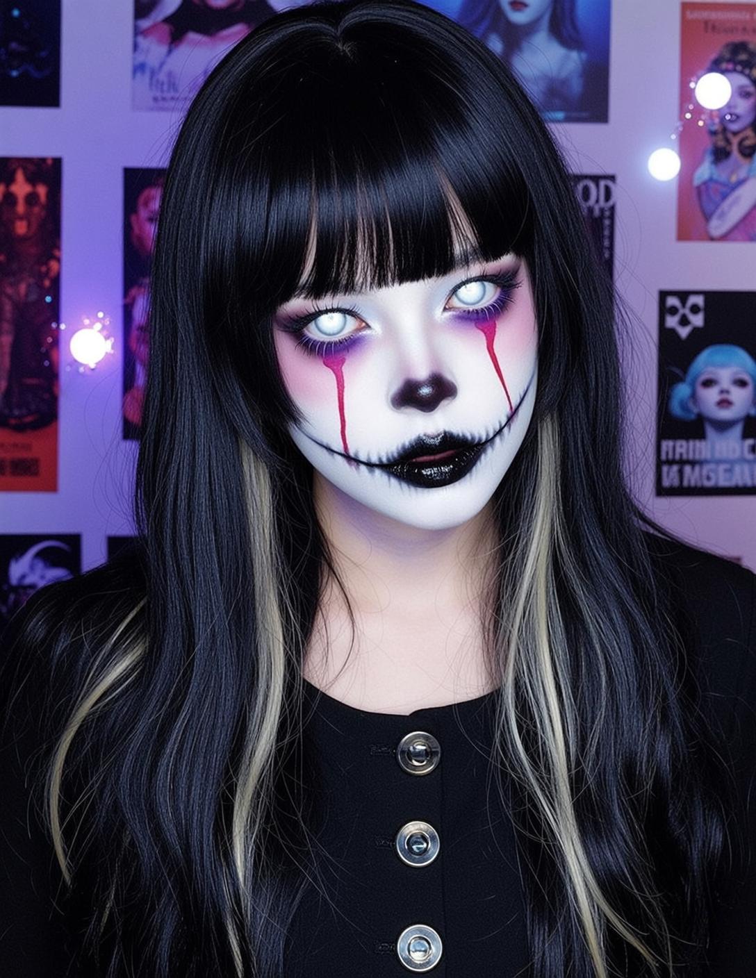 Halloween Makeup Young Pale Skin Dramatic Long