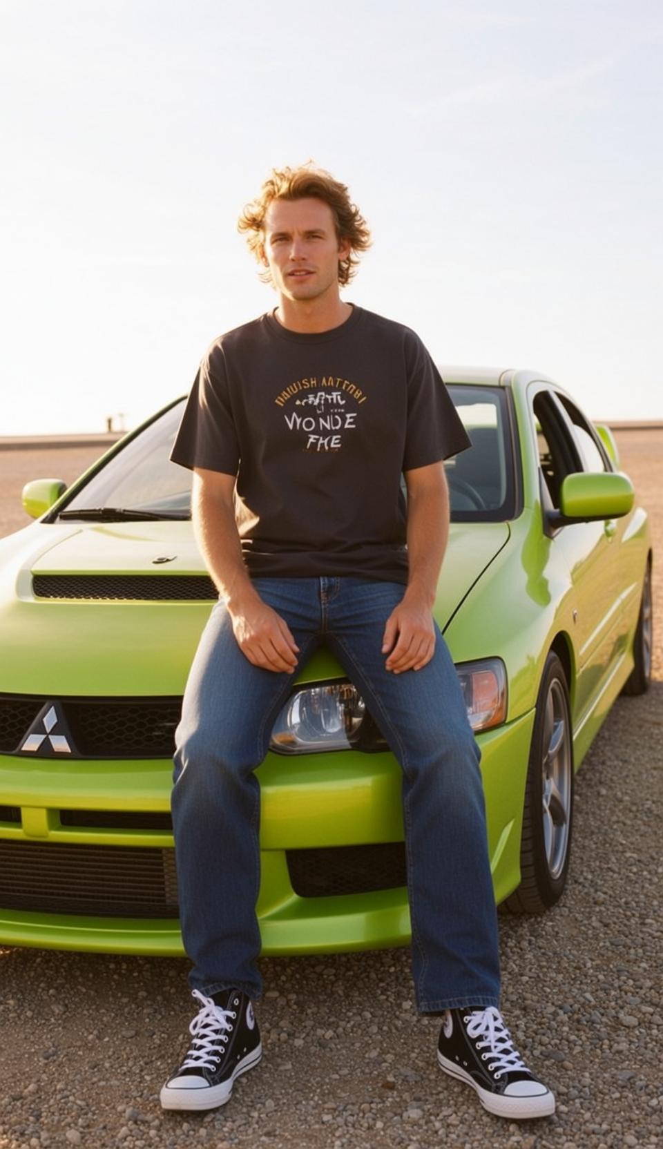 Car Hood Desert Portrait