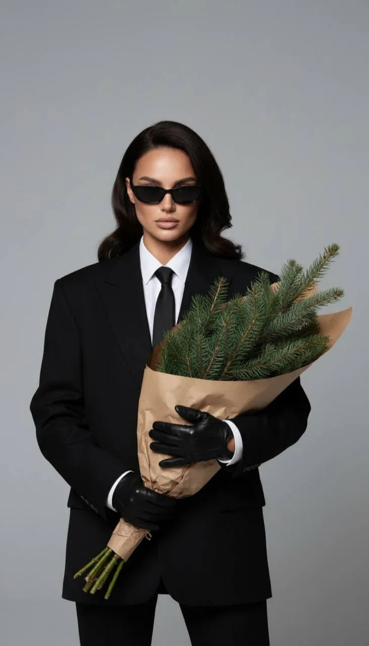 Stylish Black Sunglasses Portrait