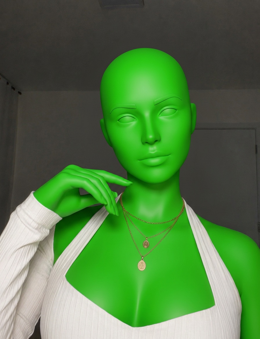 Template for Necklace In Beauty Closeup