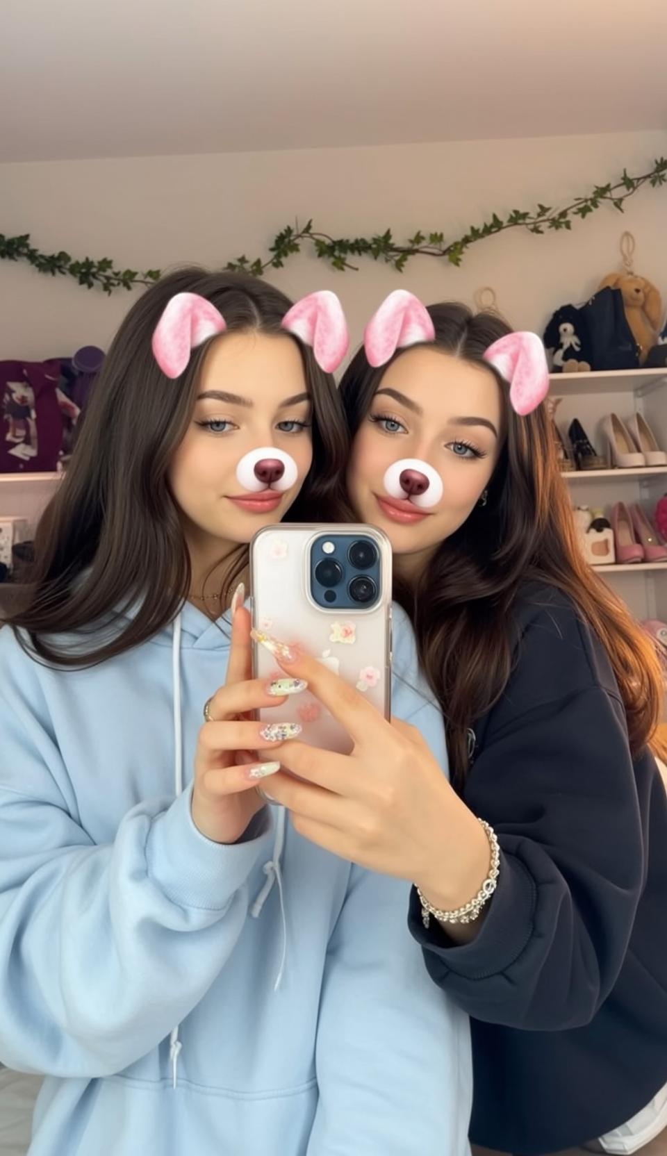 Bunny Filter Friend Selfie