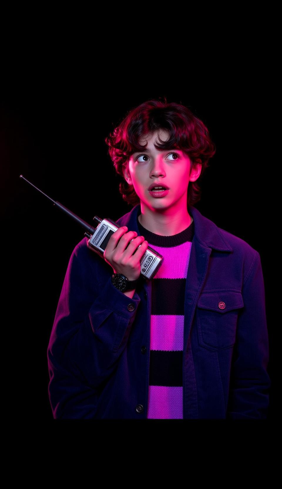 Striped Sweater Walkie Talkie Lights
