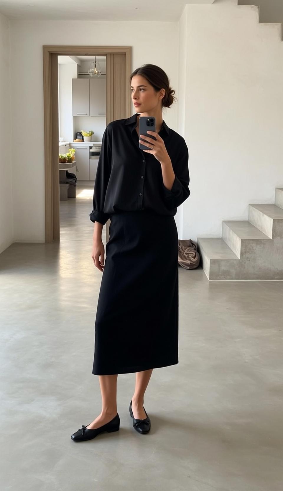 Luxury Brown Pulled Back Bun Fair Black
