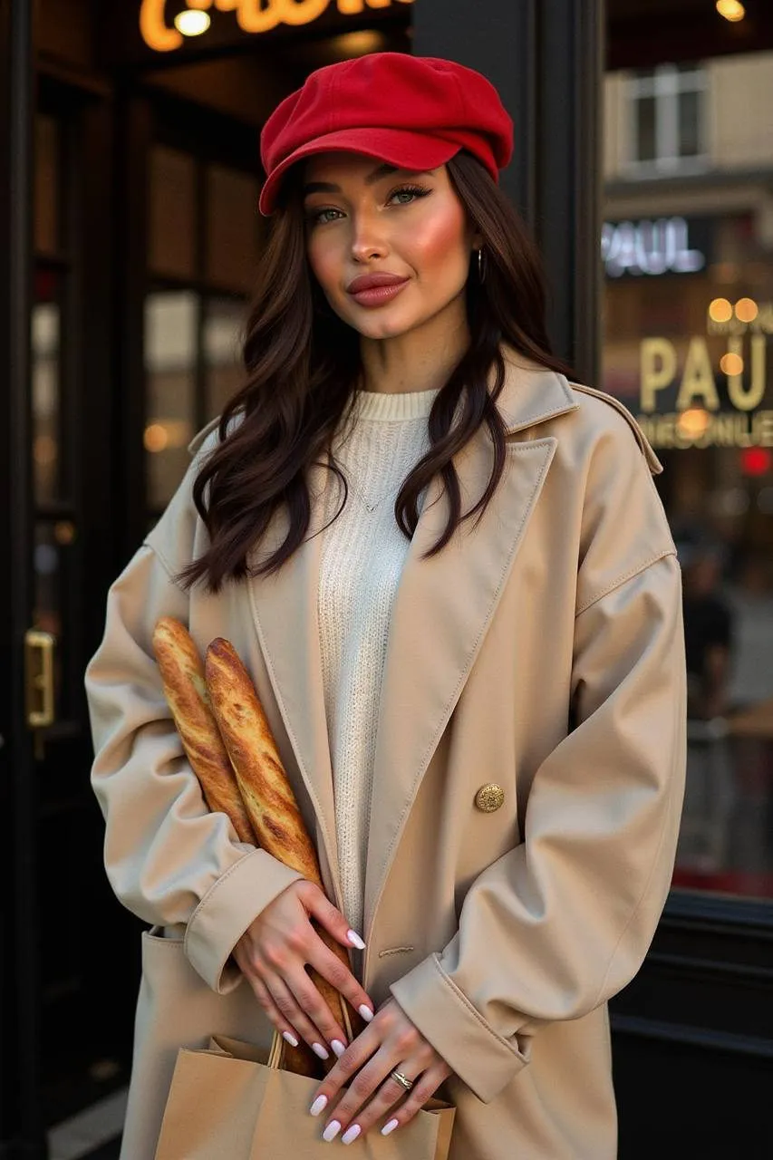 Makeup And Manicure In Street Portrait