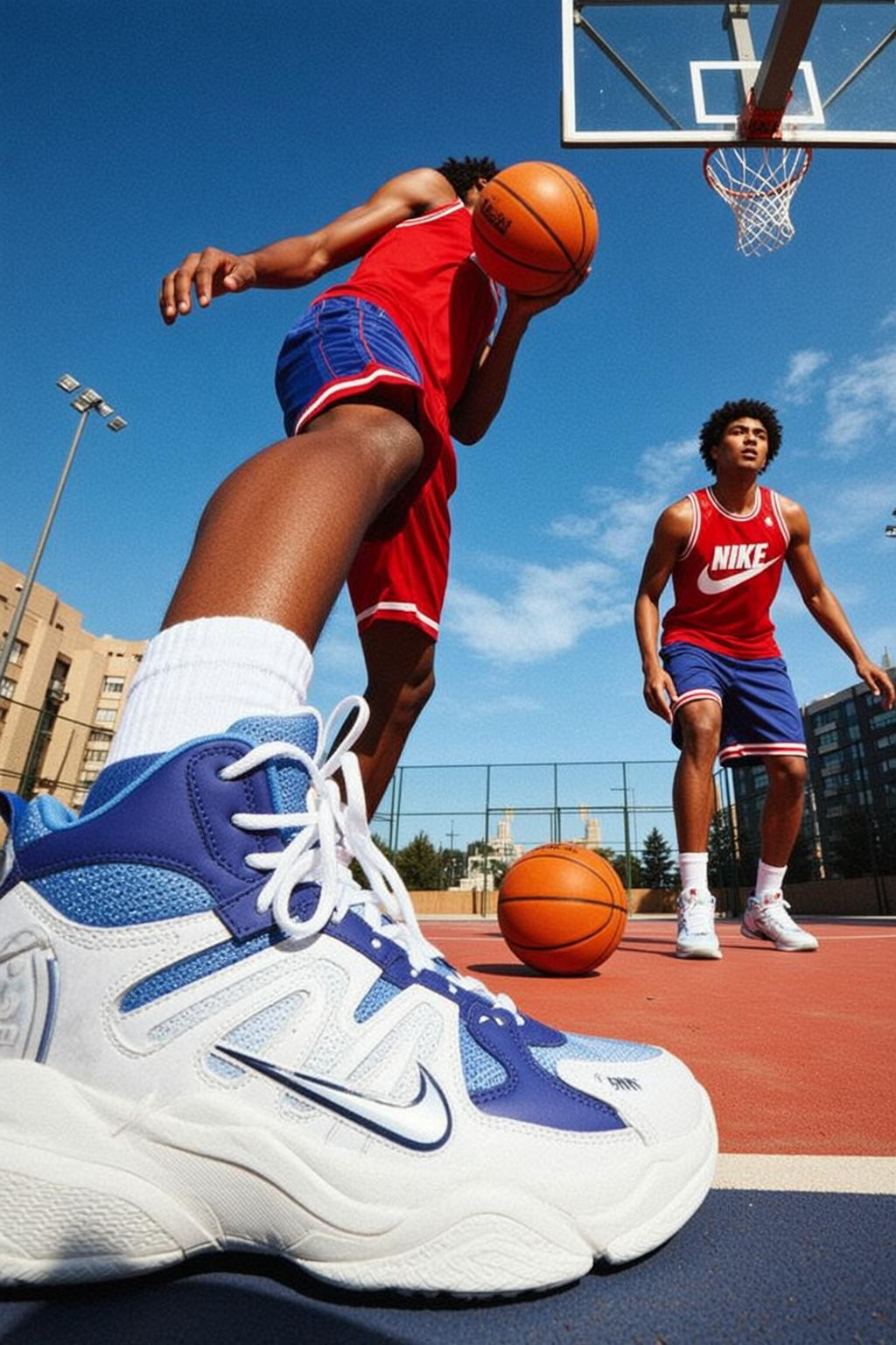 Basketball Court Action Shot