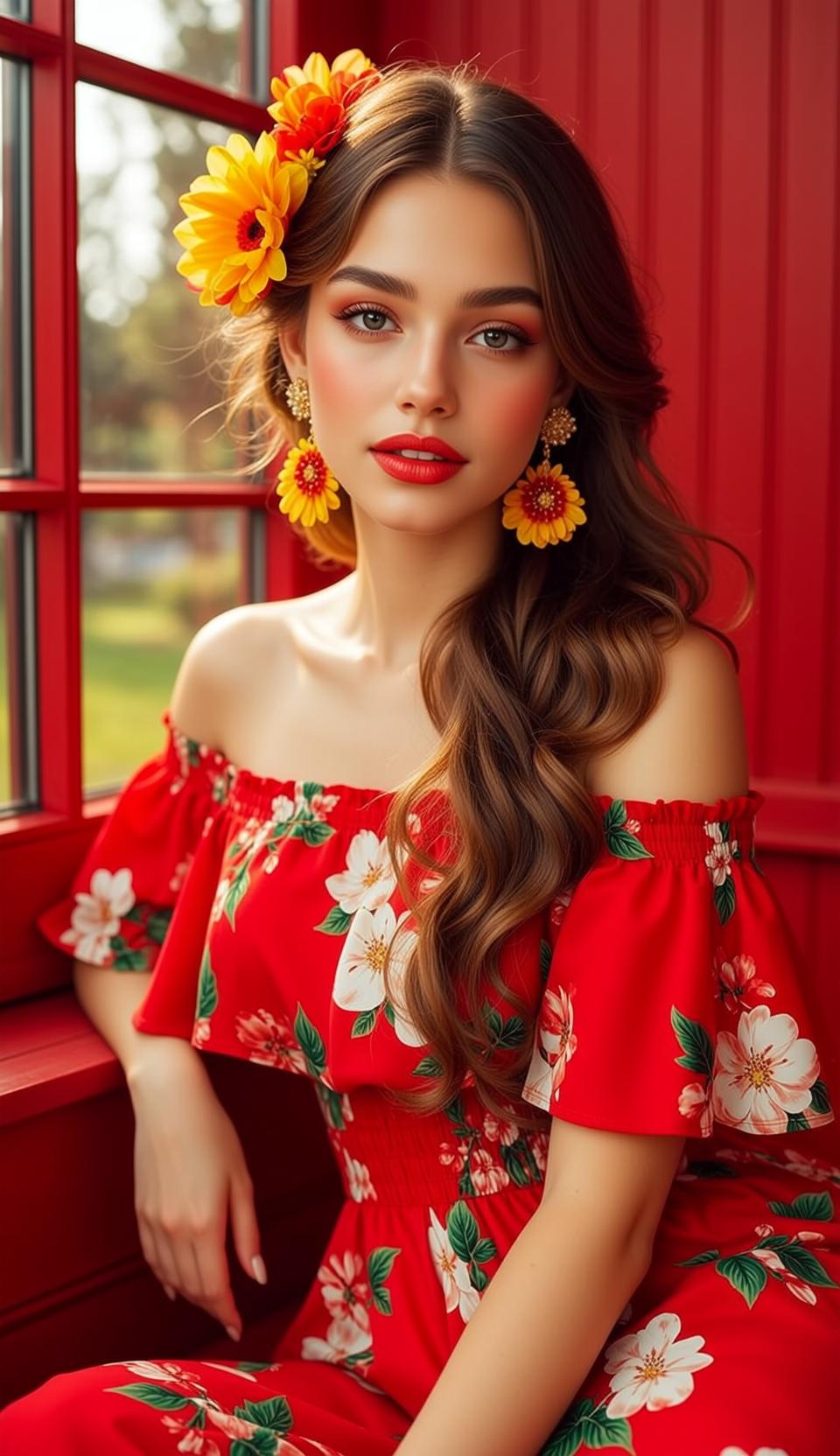 Luxury Young Long Wavy Brown Hair Fair