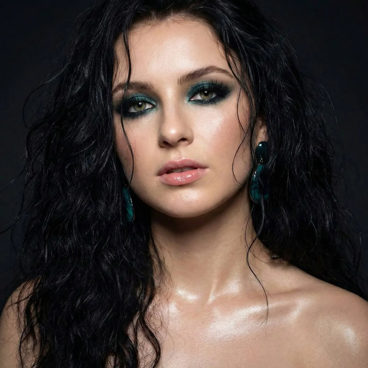 Makeup And Earrings In Fashion Portrait