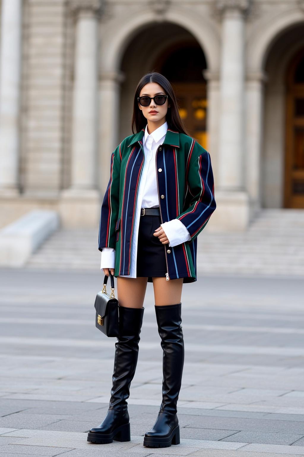 Fashion Week Young Long Dark Hair Fair