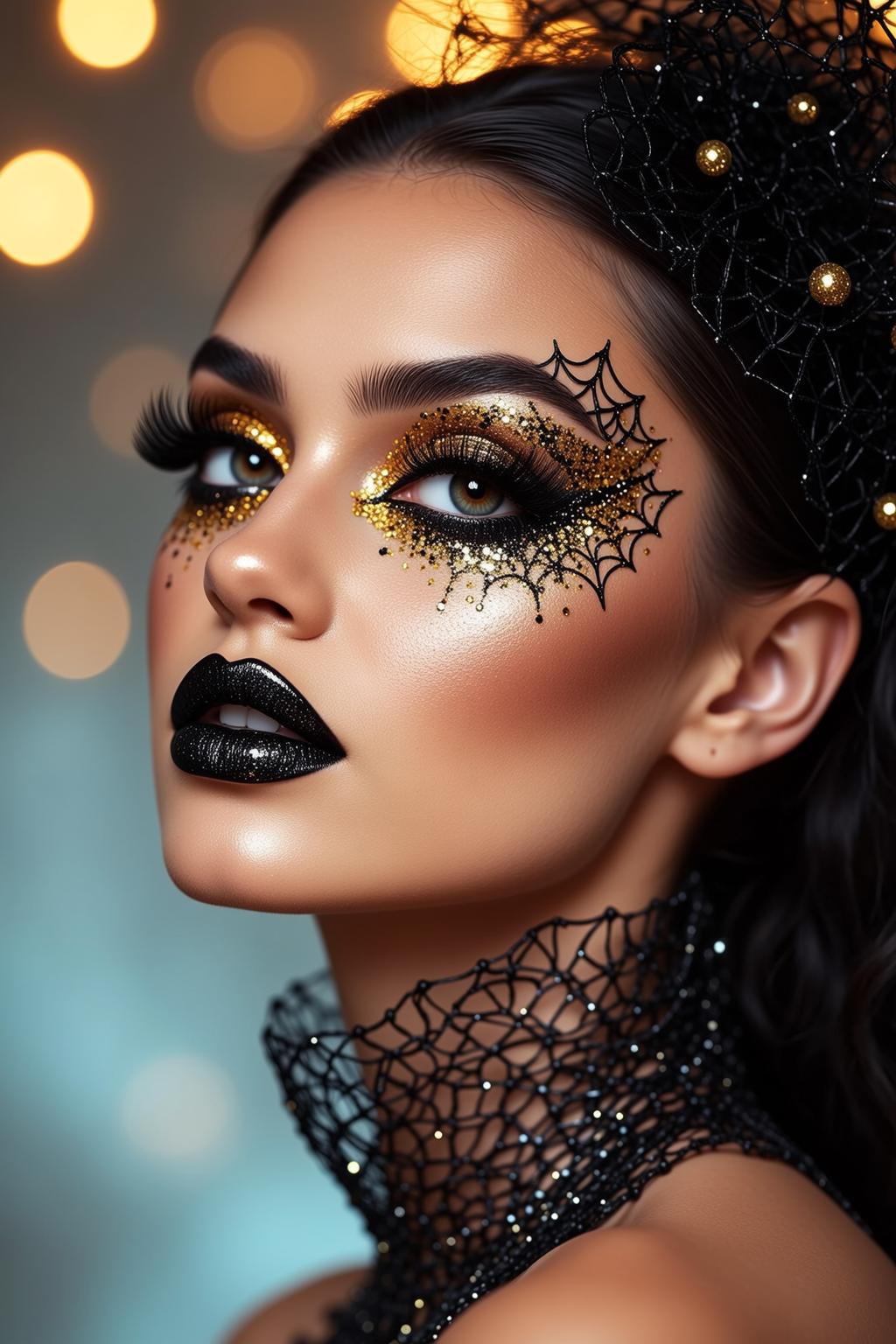 Black Off Shoulder Glam Portrait