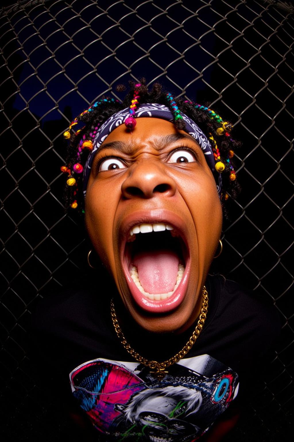Fisheye Dreadlocks Colorful Beads Black Dark Skin