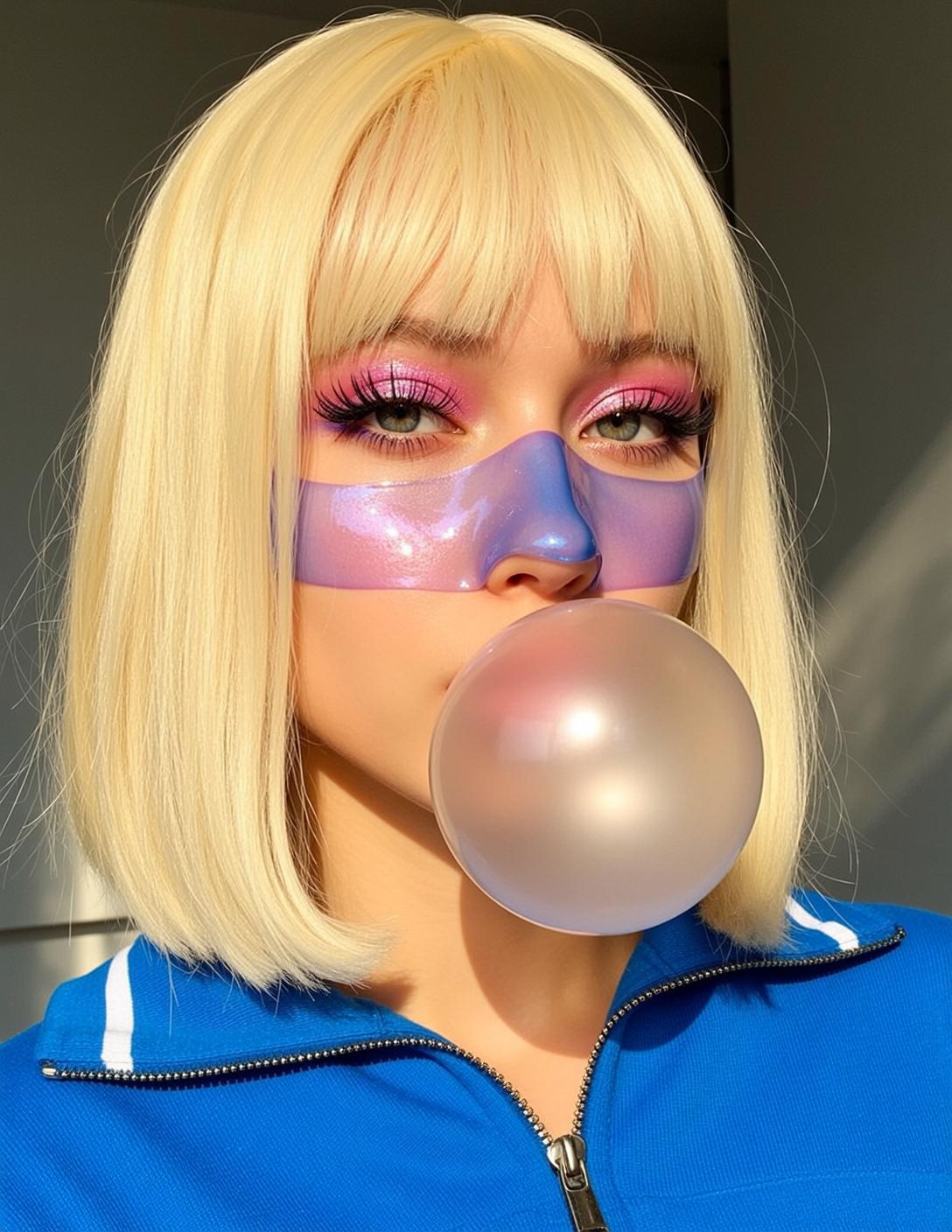 Bubblegum Mask Blue Jacket Portrait