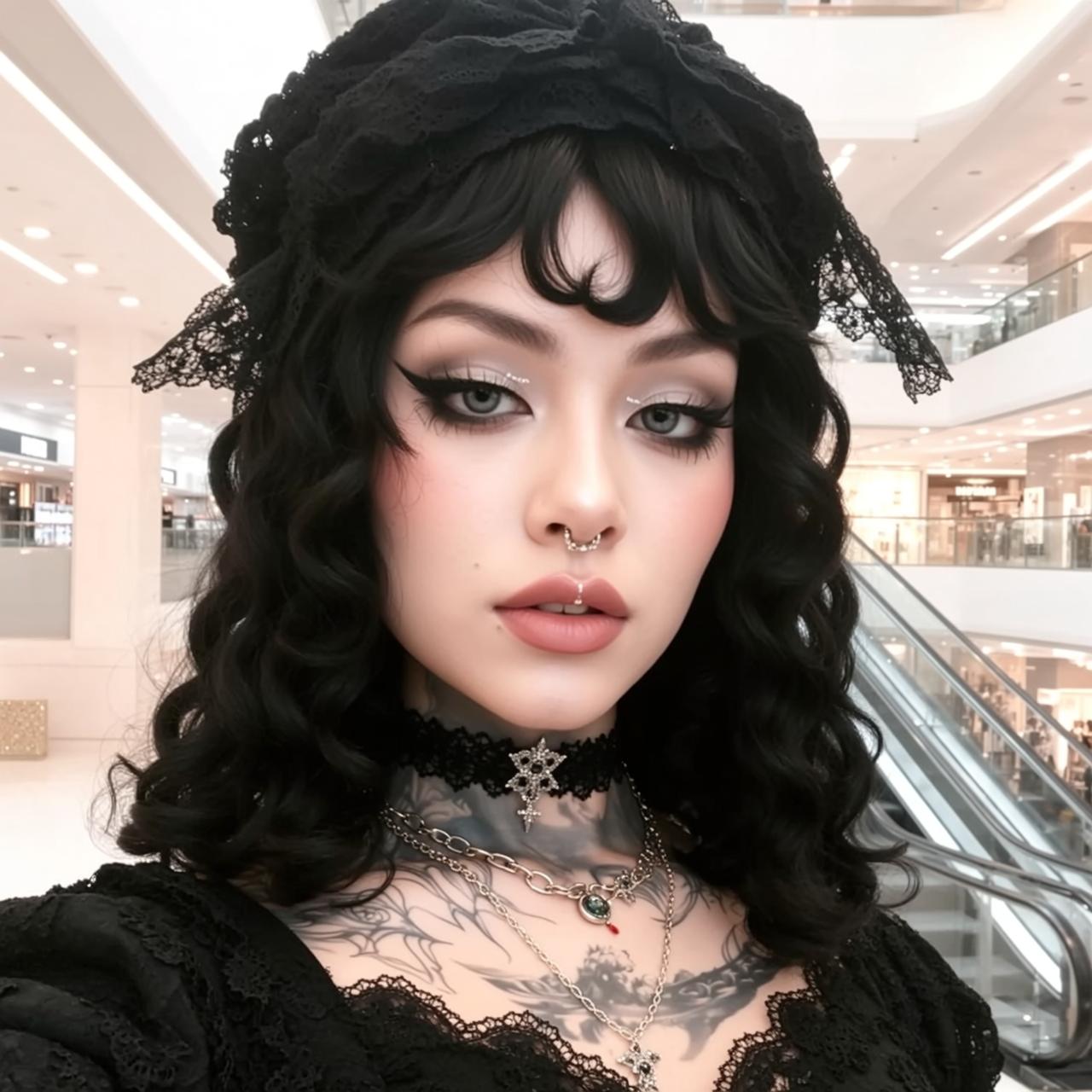 Lace Headpiece Portrait