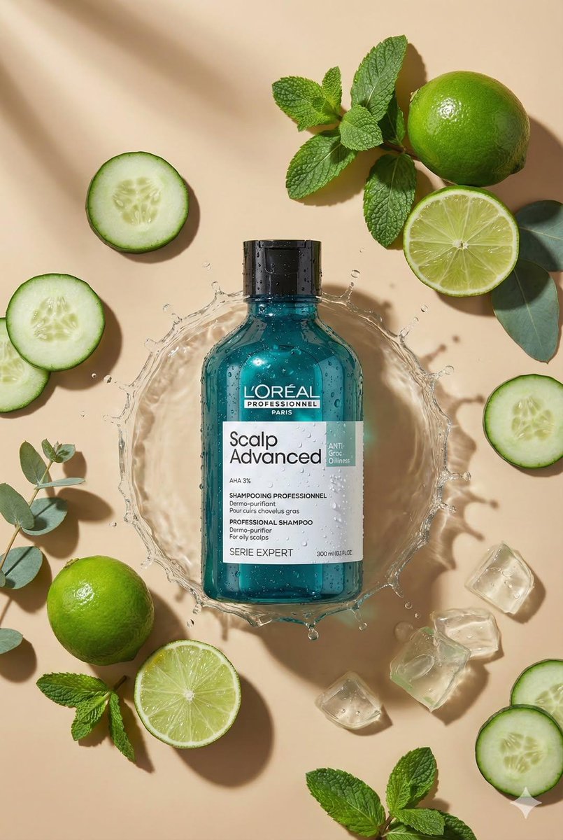 A top-down flat lay of a product on a warm beige background, surrounded by matching props in soft sunlight.