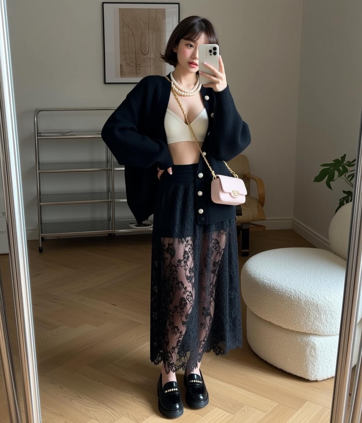 Casual Young Short Dark Bob Fair White reference photo